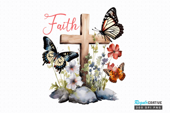 Butterfly Faith Cross Sublimation Design Review