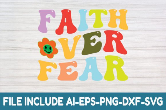 Review of Faith over Fear- Retro Christian Svg for Embroidery Projects